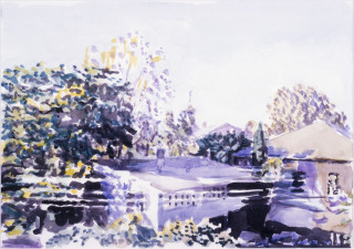 Gunter Christmann Rebusuber Suberebus, 1988; watercolour on Inges paper; 59.5 x 73.5 cm; enquire