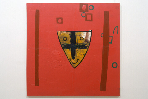 Gareth Sansom Shield II, 1990; mixed media on linen; 137 x 137 cm; enquire