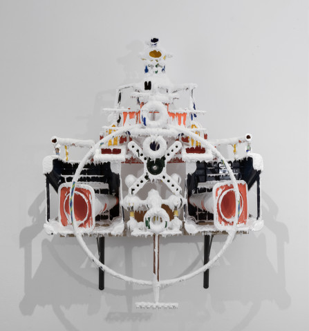 Teppei Kaneuji White Discharge (Built-up Objects #24), 2013; found objects, resin, glue; enquire