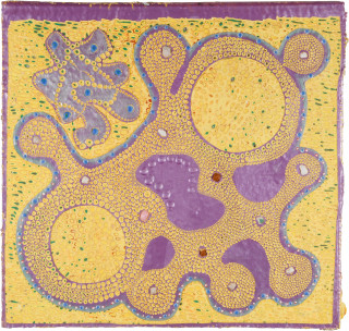 Rohan Wealleans Diagonal screaming manta, 2007; House paint on canvas ; 175 x 183 cm; enquire