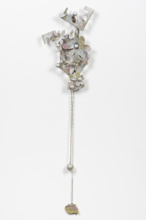 Sarah  Contos Frozen Freelove of 22, 2022; Hand cast aluminium, hardwares; 108 x 30 cm; enquire