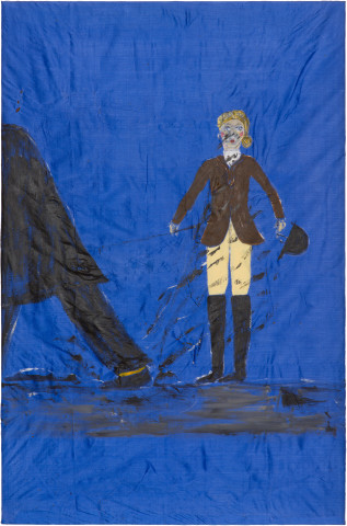 Jenny Watson Oops, 2002; acrylic on taffeta; 140 x 92 cm; enquire