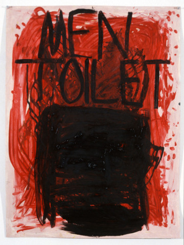 Linda Marrinon Men Toilet, 1988; oil on paper; 101.5 x 76 cm; enquire