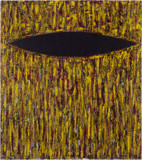 Michael Eccleston Line Curve (Yellow), 1984; acrylic on canvas; 150 x 134 cm; enquire