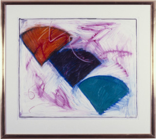 Denise Green Confrontation, 1988; paintstick on vellum paperworks; 91.5 x 107 cm; enquire