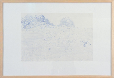 Peter Doig Mountain Drawing, 1996; crayon on paper; approx. 62 x 91 cm; enquire