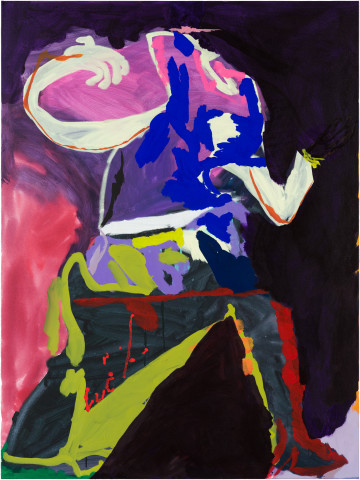 Tom Polo waiting for when/ a body invisible, 2021; acrylic and Flashe on canvas; 182 x 138 cm; more info; enquire