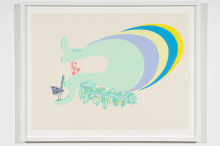 Patricia Piccinini Double Boot Nest, 2025; acrylic on paper; 56 x 76 cm; enquire