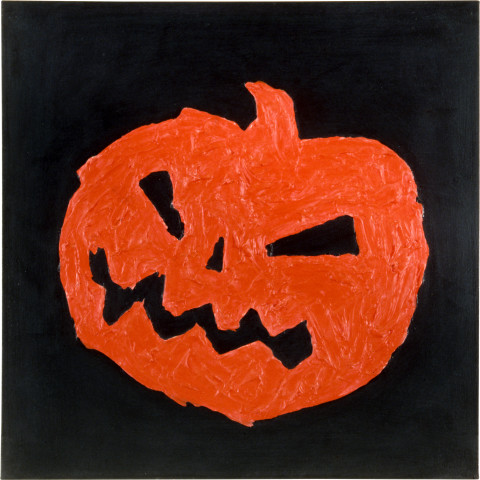 Maria Kozic Jack-o-Lantern, 1984; from the series Halloween; acrylic on canvas; 76 x 76 cm; enquire