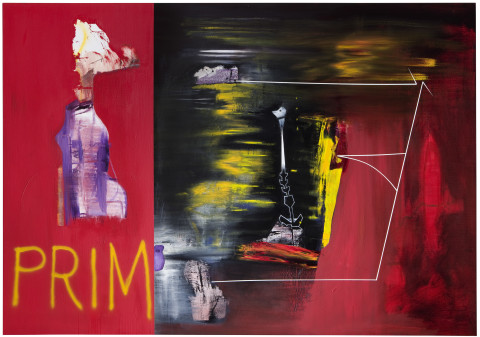 Gareth Sansom Prim, 2009; oil and enamel on linen; 155 x 244 cm; enquire