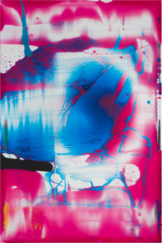 Dale Frank Huggies, 2020; powder pigments in resin, epoxyglass, on Perspex; 150 x 100 cm; more info; enquire