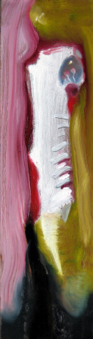 Louise Hearman Untitled #1185, 2005; oil on masonite; 13 x 46 cm; enquire