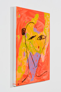 Tom Polo triple witness, 2026; acrylic on canvas; 60 x 50 cm; enquire