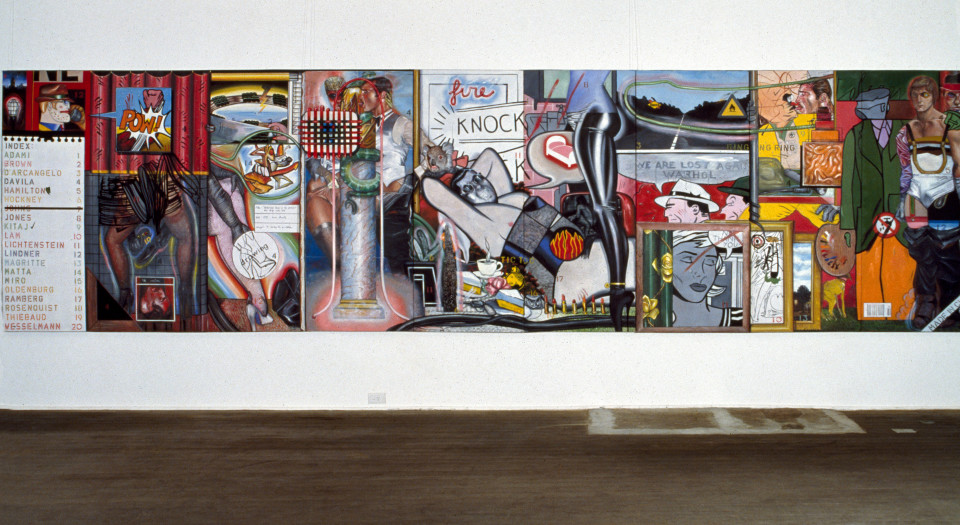 Juan Davila Hysterical Tears, 1979, acrylic on canvas, 177 x 668 cm