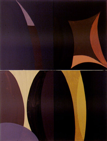 Tony Clark Lontano XXIV, 2000; from the series Lontano; Acrylic on canvas board; 122 x 91.5 cm; 4 panels; enquire