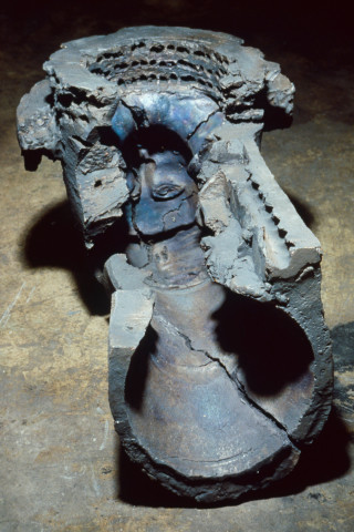Rod Bamford Crypt, 1988-89; ceramic, treated with glazed surfaces and enamel decals; 41 x 68 x 48 cm; enquire