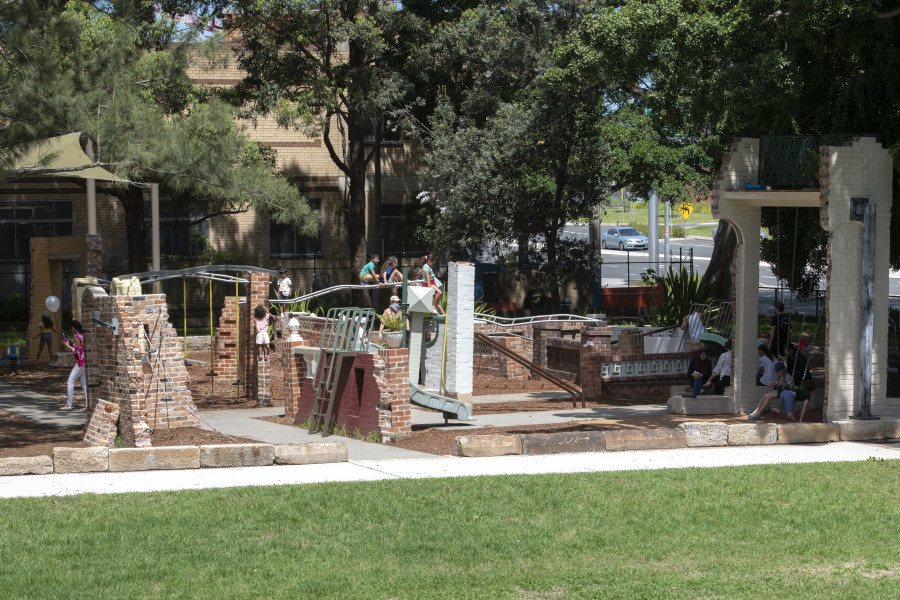 Installation view, Mike Hewson, St Peters Fences, 2020, Simpson Park, St Peters