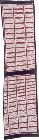 Philip Gudthaykudthay Gunyungmirringu Landscape, 1991; natural ochre on Stringybark; 92 x 27 cm; enquire