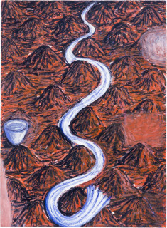 Jan Murray Still-Meander, 1986; solid marker, oil stick and oil pastel on paper; 102 x 81 cm; enquire