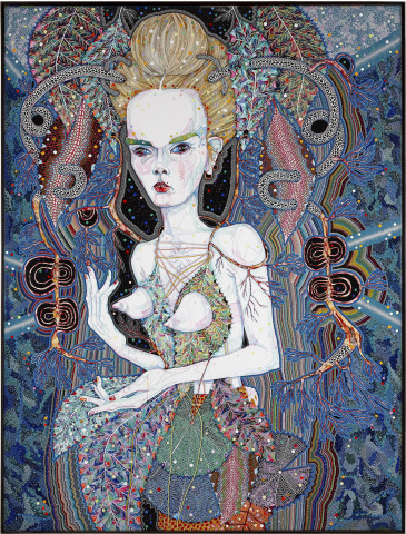 Del Kathryn Barton that is its nature, 2013; synthetic polymer paint and gouache on polyester canvas; 243 x 183 cm; enquire