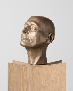 Julie Rrap Brazen Heads (detail), 2026; bronze, wood; 12 parts; 161 x 24 x 24 cm each, dimensions variable based on installation configuration; Edition of 2 + 1 AP; enquire