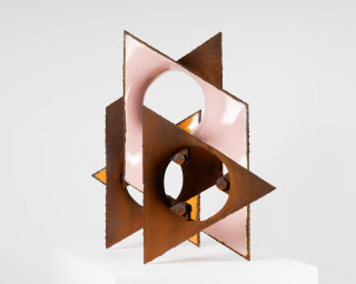 James Angus Mother, 2025; steel, enamel paint; 80 x 87 x 59 cm; enquire