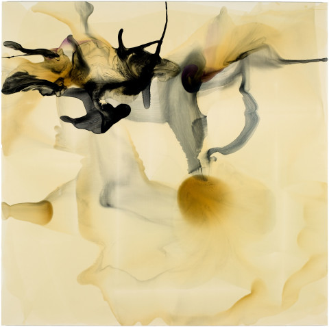 Dale Frank His breath was a wireless signal, 2008; varnish on canvas; 200 x 200 cm; enquire