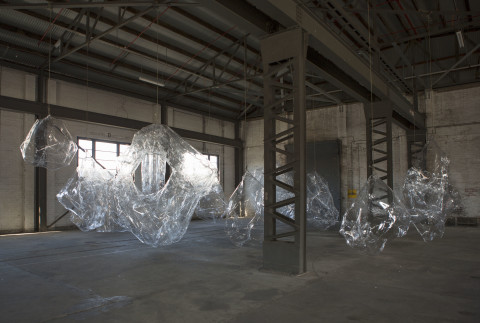 installation view; Mikala Dwyer The Hollows, 2014; PETG; dimensions variable; enquire