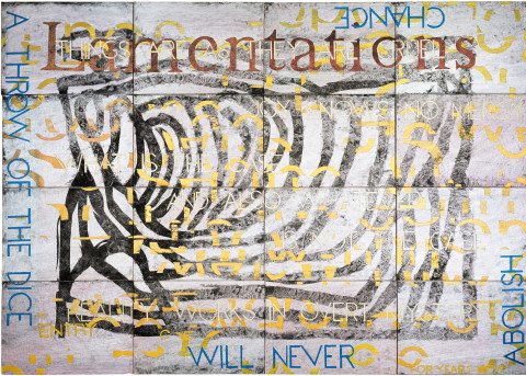 Imants Tillers Nature Speaks: CE, 2009; acrylic, gouache on 16 canvasboards; 102 x 143 cm; enquire