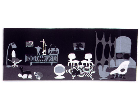 Kathy Temin Habitat for Pleasure, 1999; Felt on felt; 81.5 x 31.5 cm; enquire