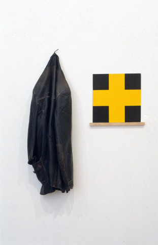 Mike Parr Self Portraits (The Coat/The Cross) Nixon/Par, 1990; mixed media; 33.5 x 35.5 cm; enquire