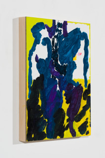 Tom Polo final fantasy (two), 2026; acrylic and gouache on board; 25 x 20 cm; enquire