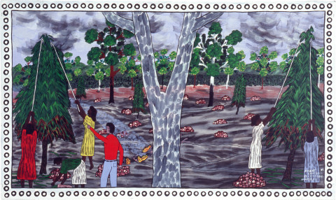 Robert Campbell Jnr Robert Campbell at Ramingining, 1989; acrylic on canvas; enquire