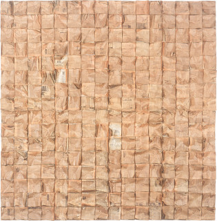 Rosalie Gascoigne Paper Square, 1982; 256 wads of newspaper nailed to plywood; 246 x 240 cm; 8 panels; enquire