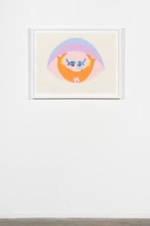 installation view; Patricia Piccinini Gentle Gaze, 2025; acrylic on paper; 56 x 76 cm; enquire