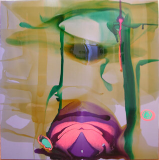 Dale Frank View from the secluded popular Rest Area (and Public Amenities) between Gympie & Maryborough. Remember Fortune Cookie Road 19. I'ts easy to point when you can't heal. Education begins a gentleman, failures completes him. Bald Hills, Sandgate, Cabbage Tree, 2003-04; varnish on linen; 200 x 200 cm; enquire