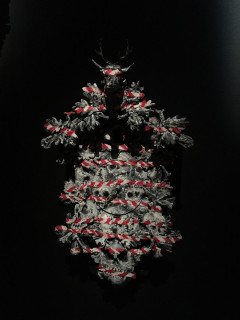 Fiona Hall Untitled, 2015; oil on cuckoo clock; 60 x 44 x 24 cm; enquire