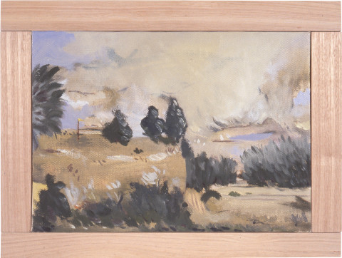 Linda Marrinon Golf Course at Seddon, 1996; Oil on canvas; 38 x 27 cm; enquire