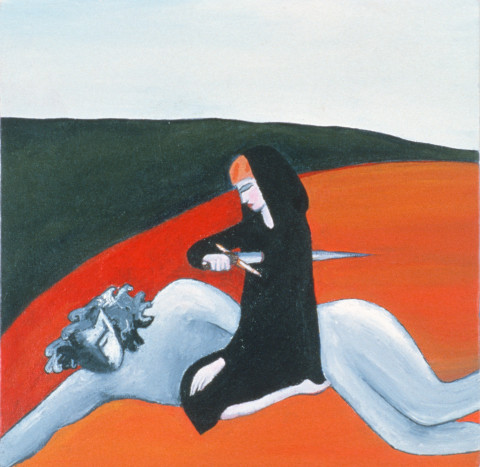 Vivienne Shark LeWitt Beauty and the Beast, 1983; acrylic on canvas; 31 x 31 cm; enquire
