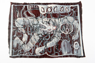 Fiona Hall By the Book, 2015; Cat no. 33; gouache on Khadi paper; 57 x 76 cm; enquire