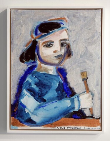 Angela Brennan Self-portrait London 15.10.2006, 2006; acrylic on canvas; 40.5 x 30.5 (unframed), 43 x 33cm (framed); enquire