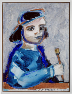 Angela Brennan Self-portrait London 15.10.2006, 2006; acrylic on canvas; 40.5 x 30.5 (unframed), 43 x 33cm (framed); enquire