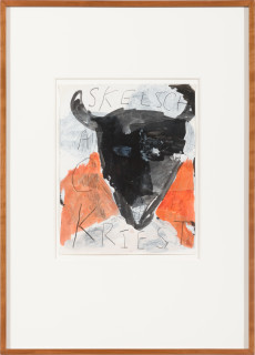 Newell Harry Untitled, 2015-16; ink, bitumen wash, gouache, black and white gesso on paper; 71 x 51 cm; (framed); enquire