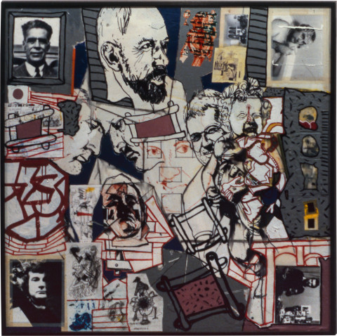 Gareth Sansom Study for a portrait, 1980; mixed media on hardboard; 122 x 122 cm; enquire