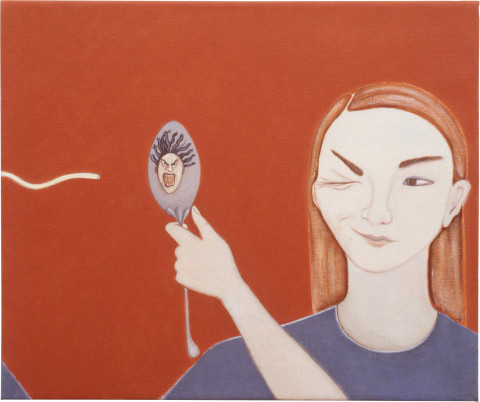 Vivienne Shark LeWitt Diners Club, 1992; acrylic on linen; 51 x 61 cm; enquire