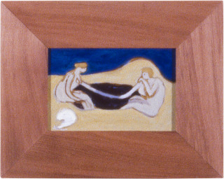 Joan Ross Lesson In Love (Or Something)?, 1989; oil, acrylic and resin on masonite; 13 x 19 cm; enquire