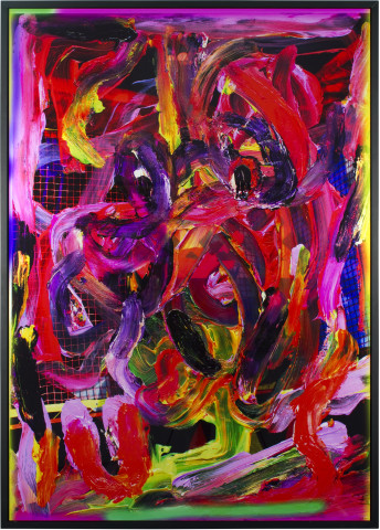 TV Moore The Swimmer, 2012; colour photograph with hand painted frame; 173 x 123 cm; enquire