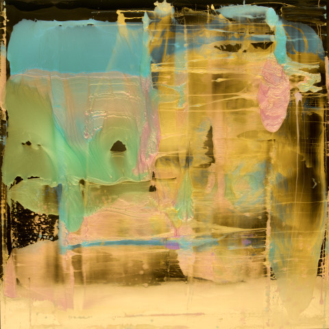 Dale Frank Sharon had 3 children from 3 different North Queensland Cowboys players over 4 seasons, 2022; Colour pigments in Easycast, Epoxyglass on perspex; 200 x 200 cm; enquire