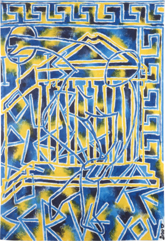 David McDiarmid Coffee to go, 1984; acrylic on cotton; 250 x 170 cm; enquire