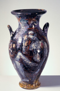 Victor Rubin The Chess Game and More, 1987; glazed earthenware; enquire